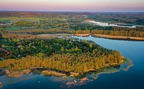 Domek z bala MAZURY, bezpośredni dostęp do jeziora, plaża, pomost